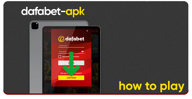 join now button to go
the dafabet registration form
